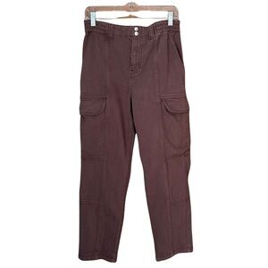 PacSun Brown Elastic Waist Cargo Jeans 100% Cotton